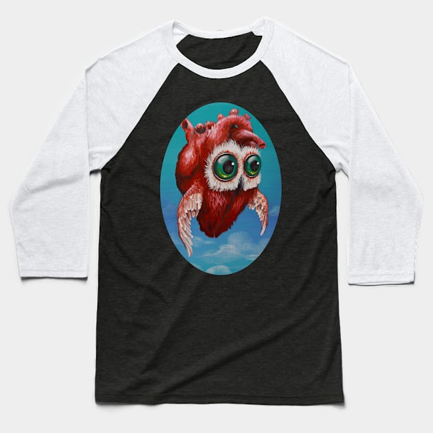 heartowl Baseball T-Shirt by Artelies202